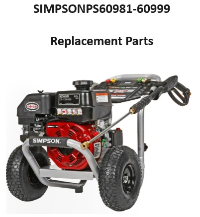 PS60981-60999 Power Washer repair parts and manual